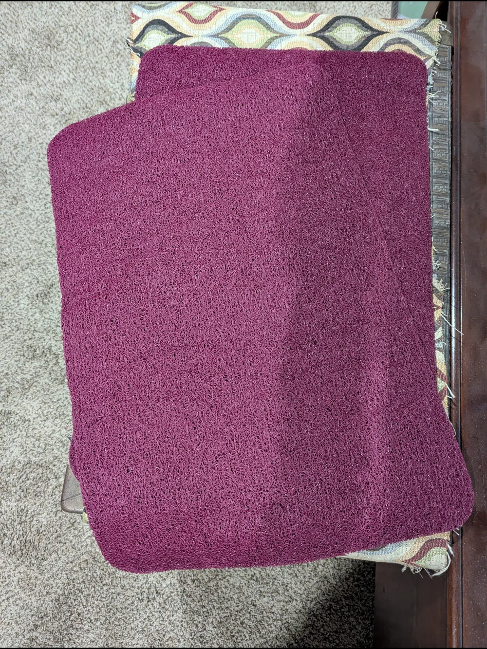 Maroon Bath Mats. 2 Total